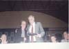 Carolina M. Bori e Oscar Sala. Sentados à mesa, do lado esquerdo, Wilson Teixeira Beraldo; à direita, Glaci Zancan e Warwick Estevam Kerr.<br>Julho de 1997, Belo Horizonte - MG.